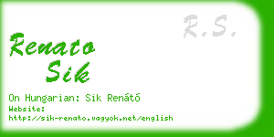 renato sik business card