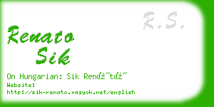 renato sik business card